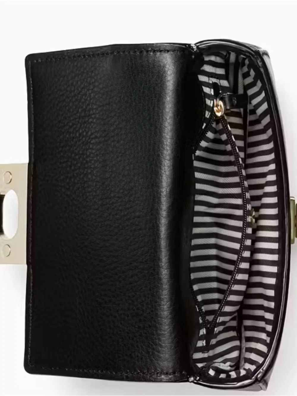 kate spade Black Leather Crossbody Belt Bag with Gold Hardware